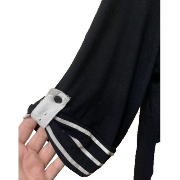 Vincente Milan Women’s 3/4 Sleeve Tunic Black & White Stretch Size Small - Picture 4 of 7